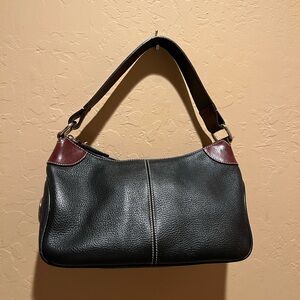 Dooney & Bourke Black and Brown Shoulder Bag